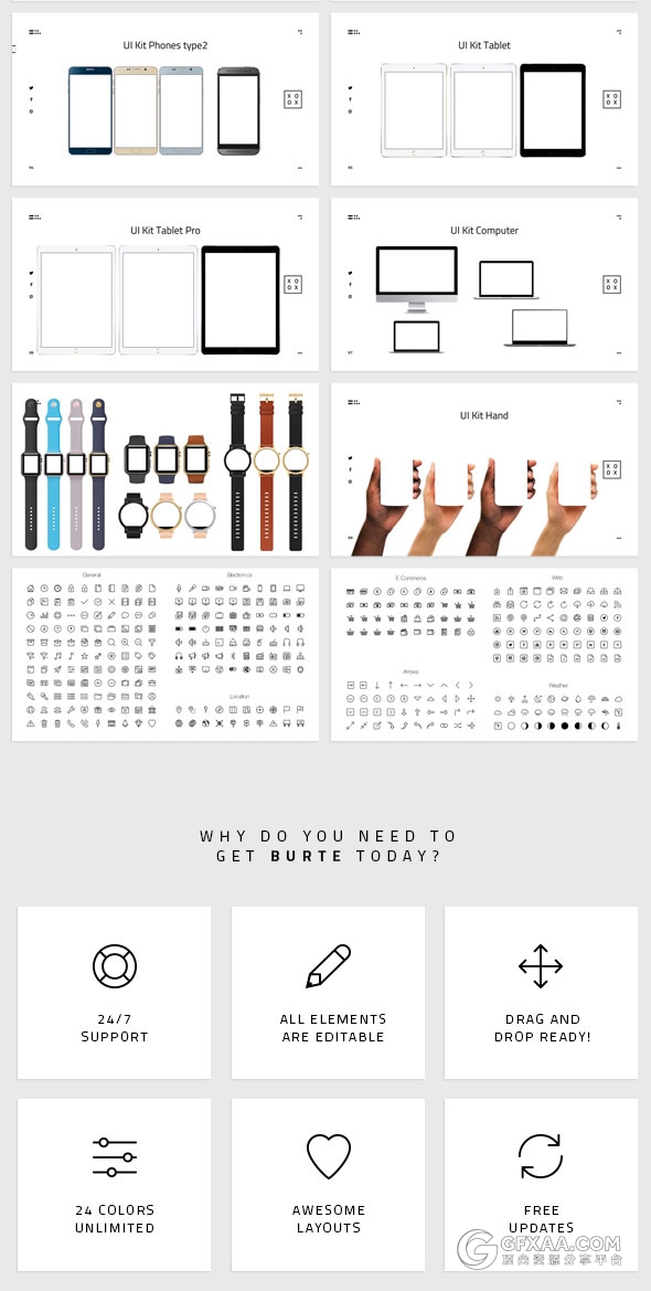 150页简约风格泼墨笔刷剪影keynote模板 - 顶尖PPT