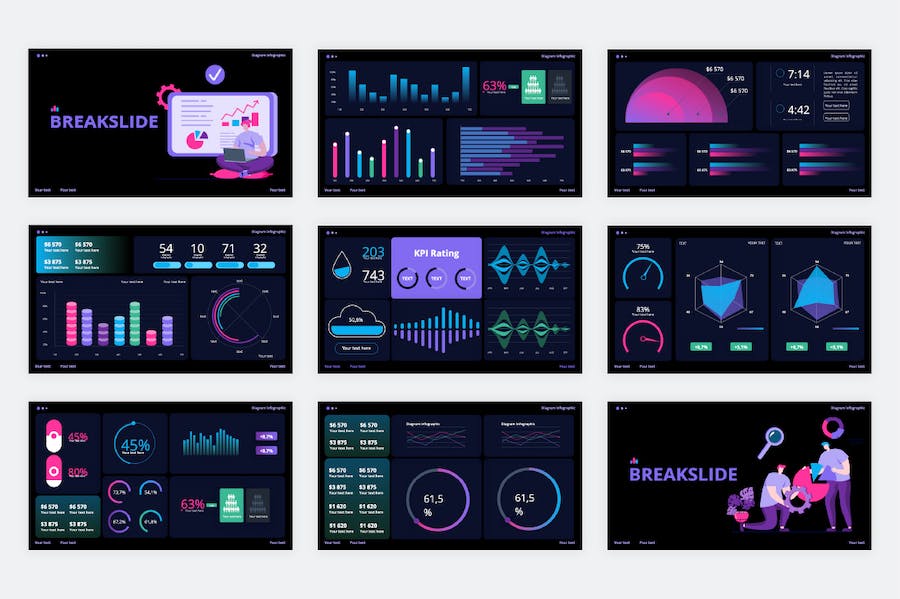 企业KPI绩效考核数据PPT模板 - 顶尖PPT