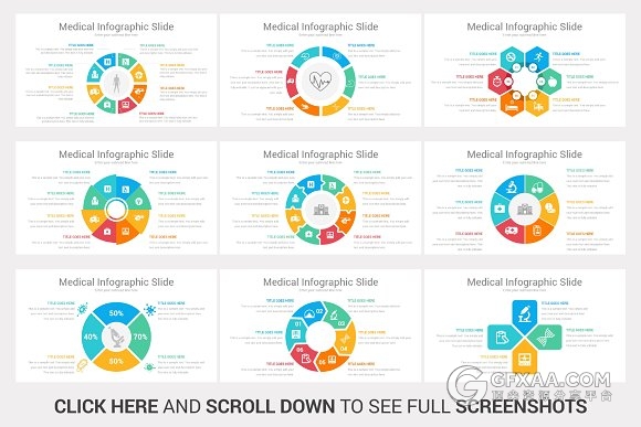 50页精美医疗行业PPT图形图表模板 - 顶尖PPT