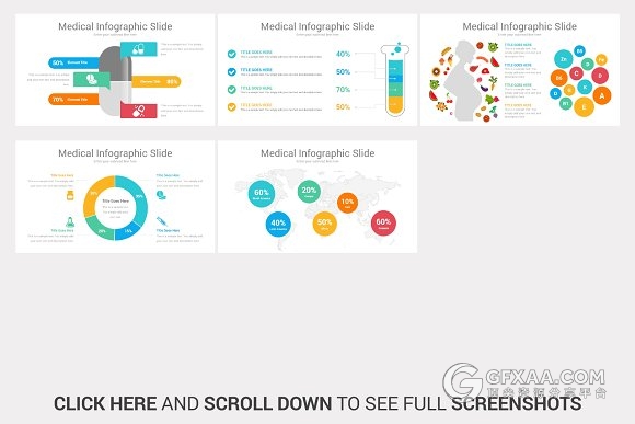 50页精美医疗行业PPT图形图表模板 - 顶尖PPT