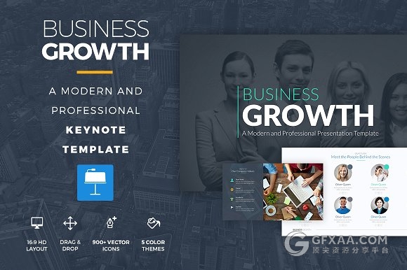 70多页欧美商务风格keynote模板2种底色 - 顶尖PPT