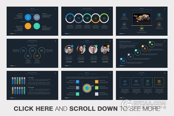 70多页欧美商务风格keynote模板2种底色 - 顶尖PPT