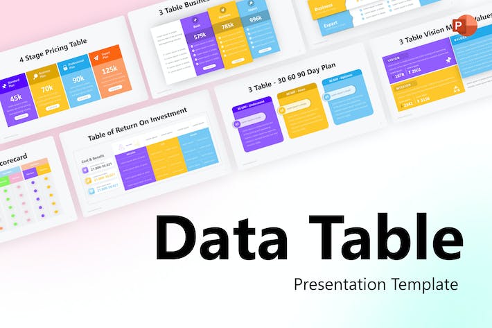 数据表格信息图表PPT模板 - 顶尖PPT