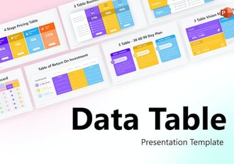 数据表格信息图表PPT模板 - 顶尖PPT