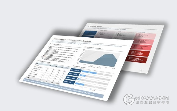 50页纯数据图形表格统计分析PPT模板 - 顶尖PPT