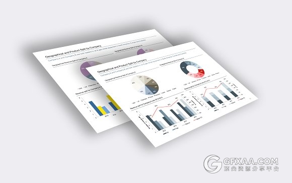 50页纯数据图形表格统计分析PPT模板 - 顶尖PPT