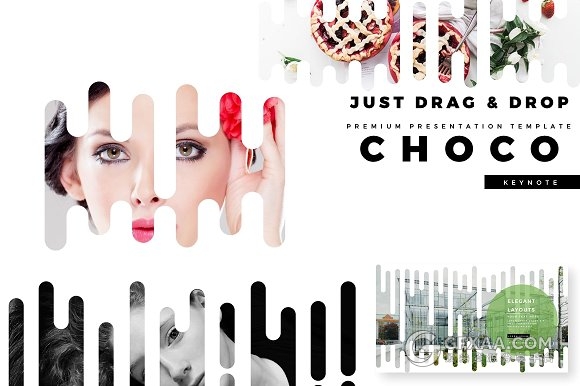 101页竖条剪影图片风格keynote模板 - 顶尖PPT