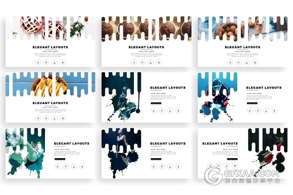 101页竖条剪影图片风格keynote模板 - 顶尖PPT