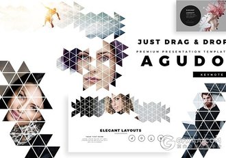 101页创意三角形剪影图片keynote模板 - 顶尖PPT