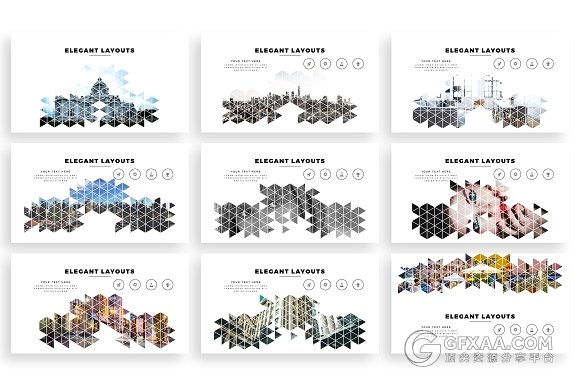 101页创意三角形剪影图片keynote模板 - 顶尖PPT