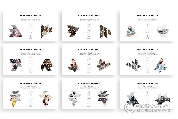 101页创意三角形剪影图片keynote模板 - 顶尖PPT