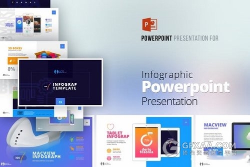 IOS风格信息图表演示模板 - 顶尖PPT