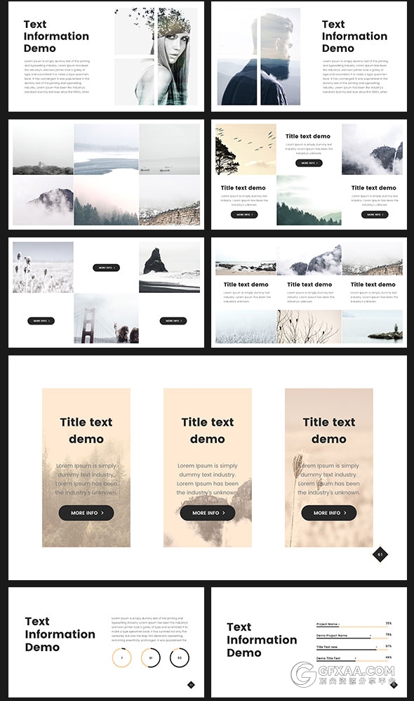 70多页简约风格keynote模板5种配色 - 顶尖PPT