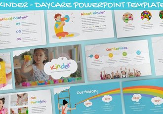 幼儿园教育讲述展示课程管理运营PPT模板 - 顶尖PPT