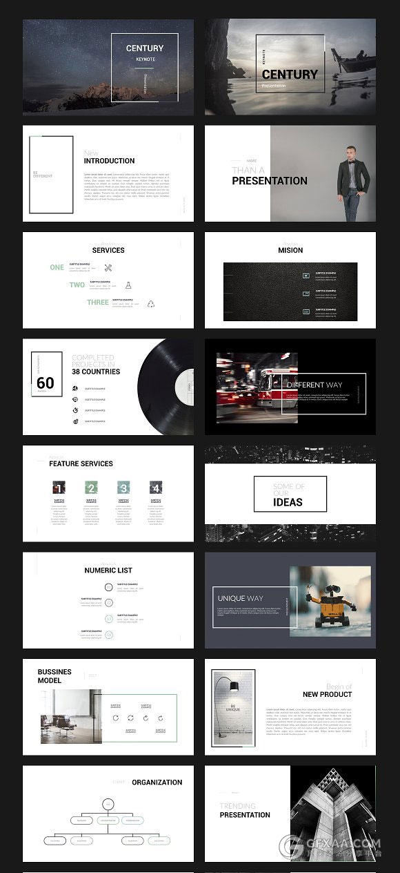简约文艺风格keynote多用途模板 - 顶尖PPT