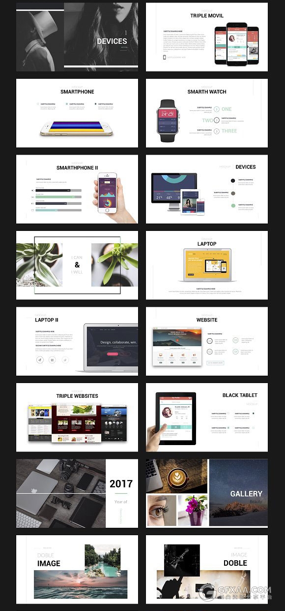 简约文艺风格keynote多用途模板 - 顶尖PPT