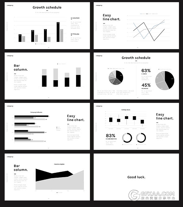 50页简约版面设计风格PPT模板 - 顶尖PPT
