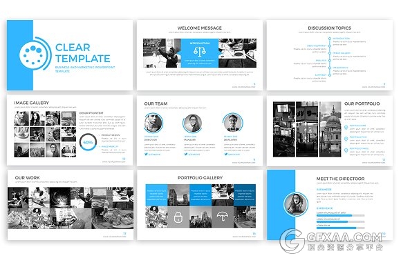 5种配色50多页年终总结报告PPT模板 - 顶尖PPT