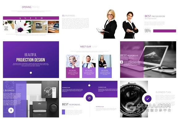 设计公司年终工作汇报总结PPT模板 - 顶尖PPT