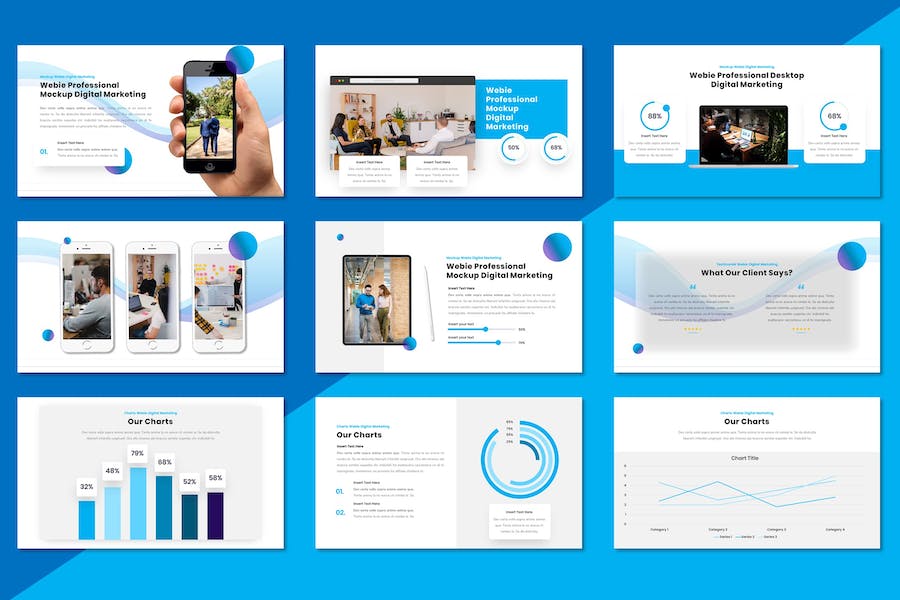 网页数字营销推广策略Keynote模板 - 顶尖PPT