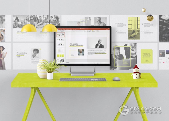 98页简约排版设计黄色PPT模板 - 顶尖PPT