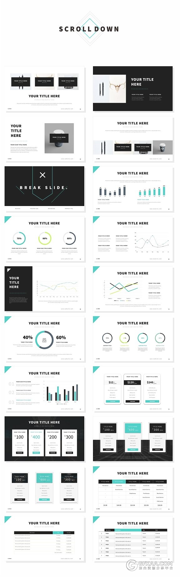 143页创意线条组合新年总结PPT模板 - 顶尖PPT
