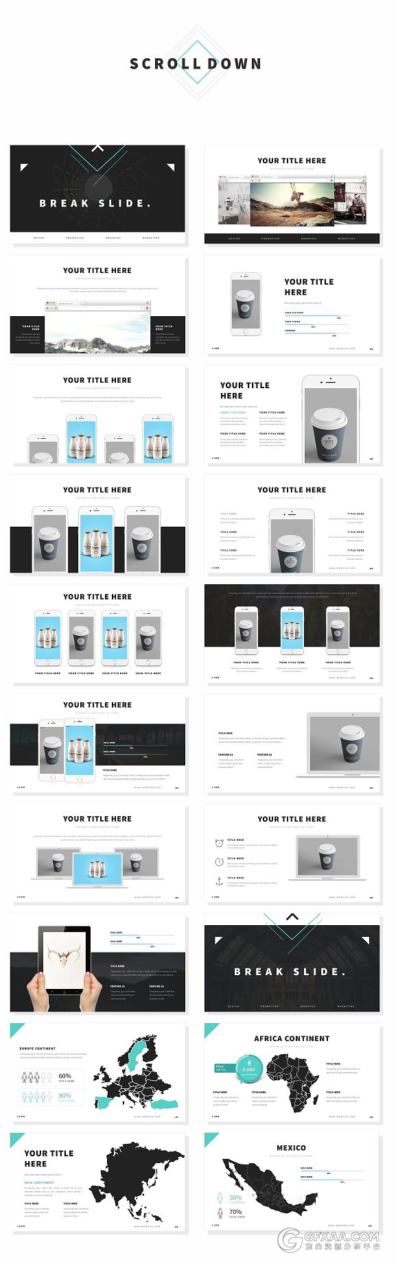 143页创意线条组合新年总结PPT模板 - 顶尖PPT