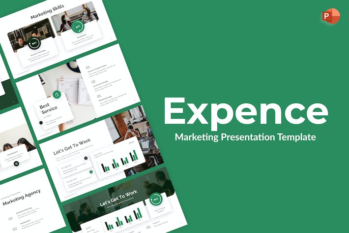 绿色极简设计年度消费数据分析商业通用PPT模板 - 顶尖PPT