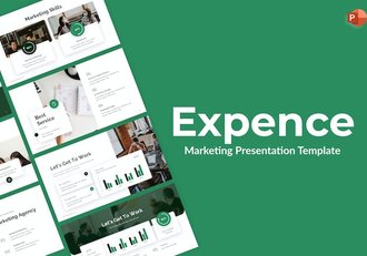 绿色极简设计年度消费数据分析商业通用PPT模板 - 顶尖PPT