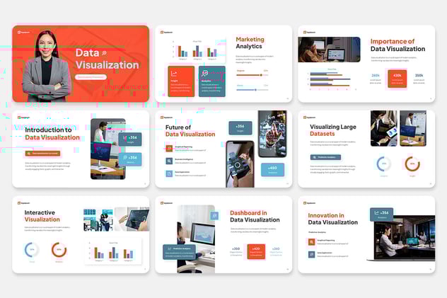 数据可视化运营管理PPT模板 - 顶尖PPT