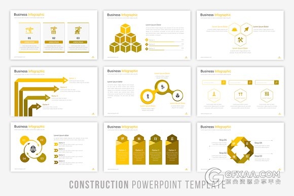 建筑公司年终总结新年计划欧美PPT模板 - 顶尖PPT
