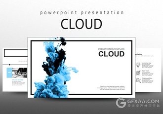 40页创意烟雾PPT模板2种配色风格 - 顶尖PPT