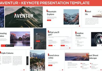 户外探险旅游活动策划宣传Keynote模板 - 顶尖PPT