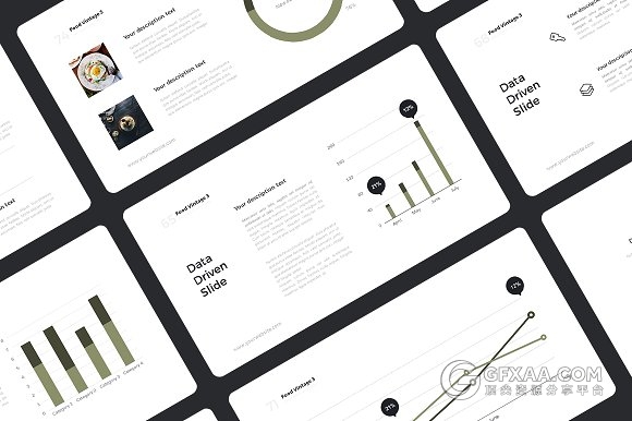 110页极简高端食物演示keynote模板 - 顶尖PPT