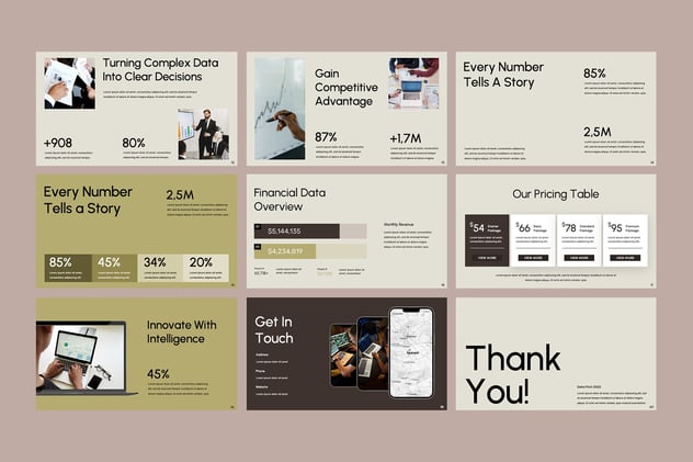 视觉数据展示推介方案PPT模板 - 顶尖PPT