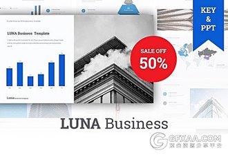 120页蓝色商务年终总结keynote模板 - 顶尖PPT