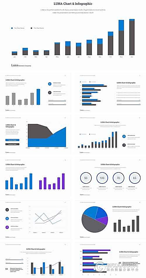 120页蓝色商务年终总结PPT模板 - 顶尖PPT
