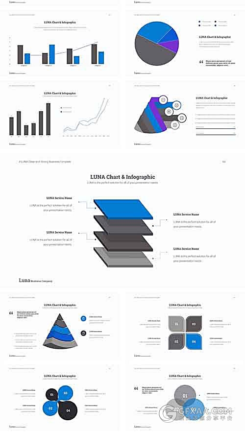 120页蓝色商务年终总结PPT模板 - 顶尖PPT