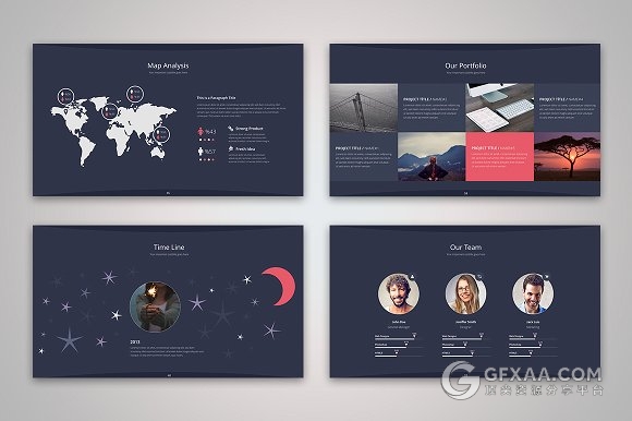 85页商务年终总结PPT模板两种个底色 - 顶尖PPT