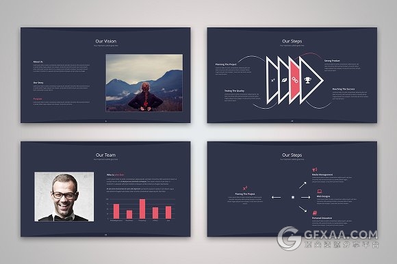 85页商务年终总结PPT模板两种个底色 - 顶尖PPT