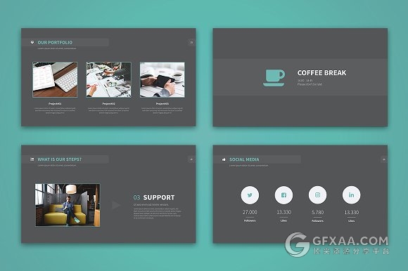 40页两种底色商务keynote模板 - 顶尖PPT