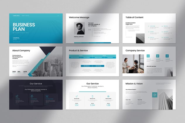 极简设计风格商业计划书PPT模板 - 顶尖PPT