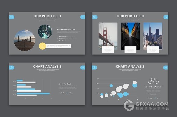 95页扁平化商务总结报告PPT模板 - 顶尖PPT