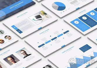 46页欧美风格2018新年计划PPT模板 - 顶尖PPT