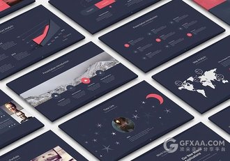 85页商务年终总结PPT模板两种个底色 - 顶尖PPT