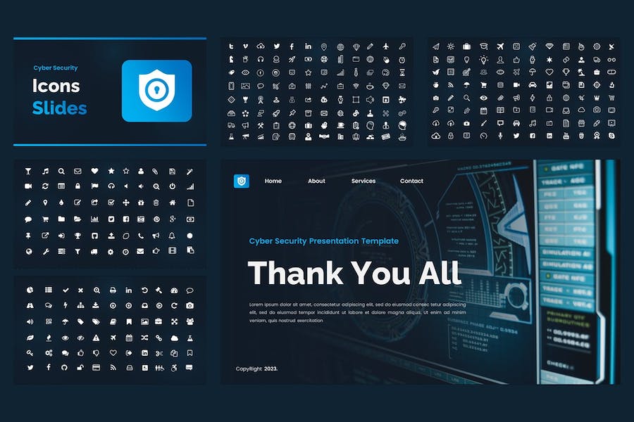 网络安全技术应用解决方案PPT模板 - 顶尖PPT