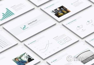 37页两种底色商务PPT模板 - 顶尖PPT