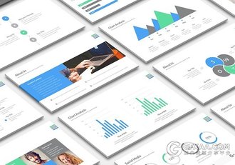 61页绿色商务多用途PPT模板 - 顶尖PPT