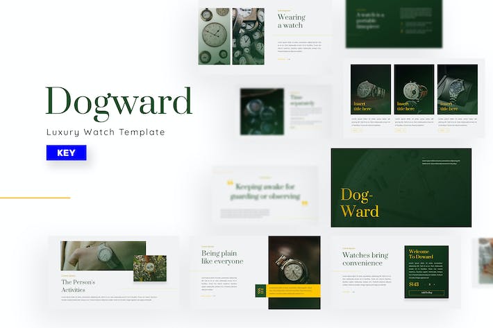 男士手表介绍keynote模板 - 顶尖PPT