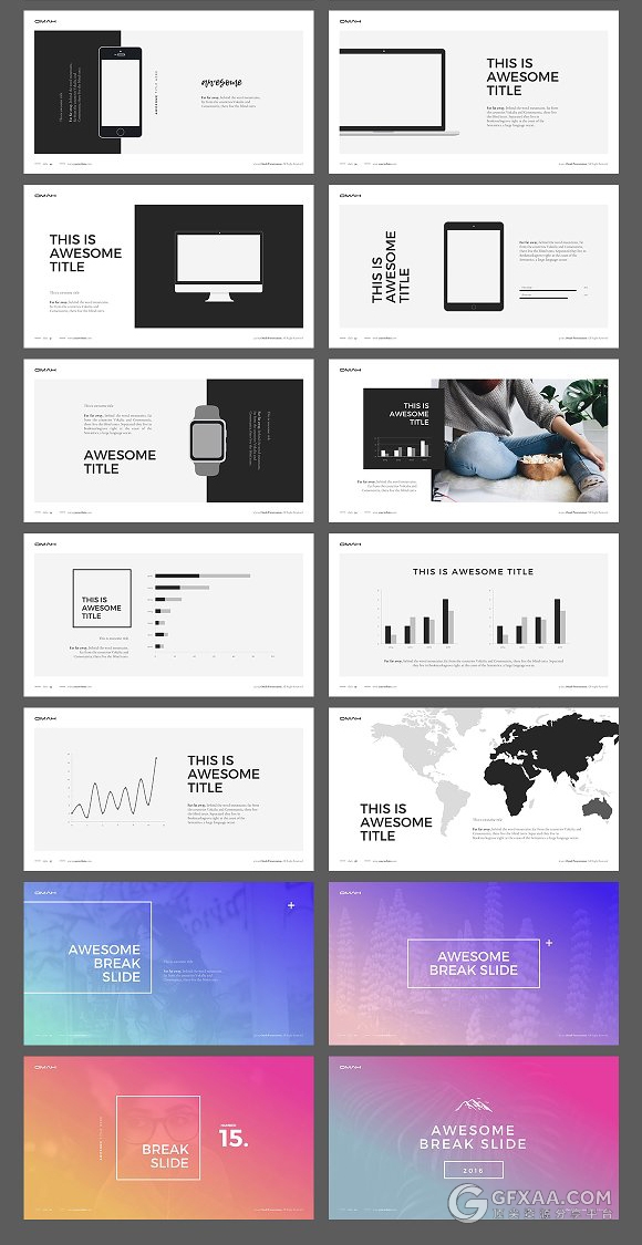 63页极简风格PPT模板 - 顶尖PPT